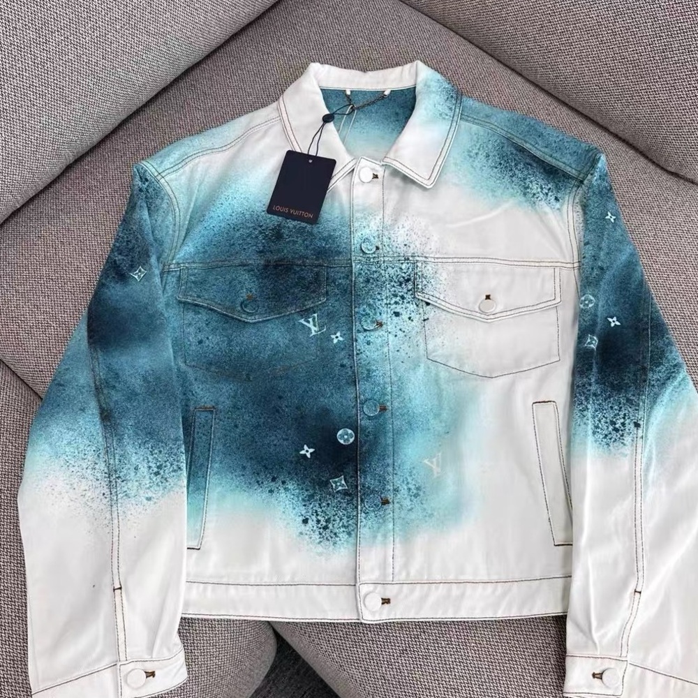 Authentic Louis Vuitton Blue and White Men's Jacket